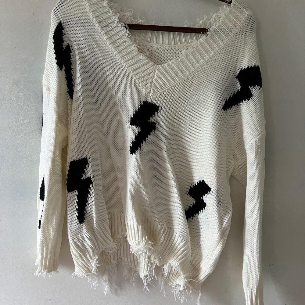 Lighting bolt sweater